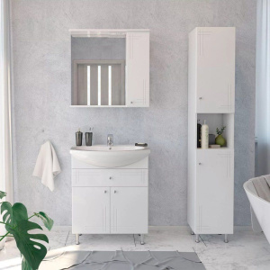 Шкаф-пенал SanStar Июнь напольный, белый