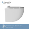 Унитаз подвесной Aqueduto Ovo Tornado OVOT0110 безободковый, с микролифтом, белый глянцевый