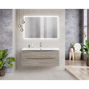 Купить Тумба с раковиной BelBagno Acqua 120 подвесная, pino scania, белая глянцевая раковина в Москве с доставкой Тумба с раковиной BelBagno Acqua 120 подвесная, pino scania, белая глянцевая раковина