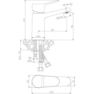 Купить Смеситель для раковины Olive'S Nevada 03100NV в Москве с доставкой Смеситель для раковины Olive'S Nevada 03100NV