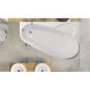 Акриловая ванна Vagnerplast Selena R 160x105 см, угловая, с каркасом, ультрабелая, асимметричная
