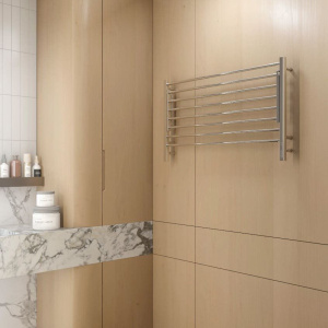 Полотенцесушитель электрический Terminus Горизонт П8 1000x600, с полкой, нержавеющая сталь