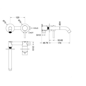 Смеситель для раковины Aquatek Европа AQ1313BGM оружейная сталь