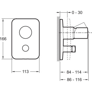 Смеситель для ванны с душем Jacob Delafon Toobi E98719-CP