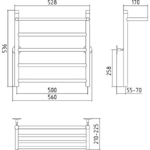 Купить Полотенцесушитель водяной Стилье Универсал-54 60x50 в Москве с доставкой Полотенцесушитель водяной Стилье Универсал-54 60x50