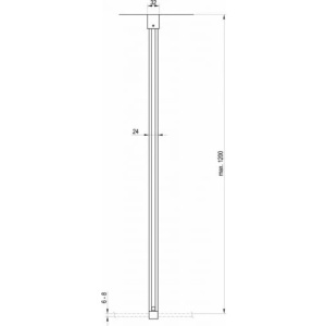 Держатель душевой перегородки Ravak W SET GWD01000A096 (900 мм)
