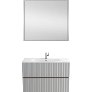 Купить Тумба с раковиной Art&Max Elegant 90 светло-серая в Москве с доставкой Тумба с раковиной Art&Max Elegant 90 светло-серая