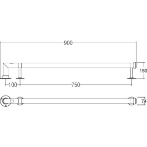 Полотенцесушитель электрический Margaroli Arcobaleno 616CRB-900 хром