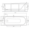 Акриловая ванна AM.PM Like 170x70 см, с каркасом