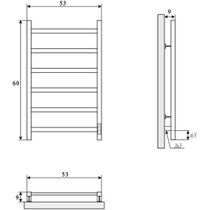 Полотенцесушитель электрический Двин J plaza neo 60/50 полированный хром