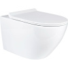 Унитаз подвесной BOND Oval F01-10Long удлиненный, безободковый, с микролифтом, белый