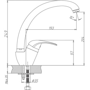 Смеситель для кухни Haiba HB03 HB4103