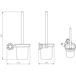 Ершик Sapho Diamond 1317-08 хром