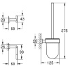 Набор аксессуаров 3 предмета: Ершик, держатель бумаги, крючок Grohe Essentials Cube 40757001 хром