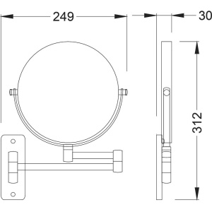 Купить Косметическое зеркало Timo Selene 17076/17 без подсветки, двухстороннее, поворотное, матовое золото в Москве с доставкой Косметическое зеркало Timo Selene 17076/17 без подсветки, двухстороннее, поворотное, матовое золото