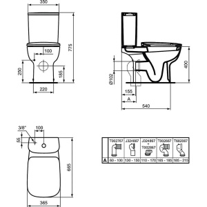 Купить Чаша напольного унитаза Ideal Standard Esedra T283401 в Москве с доставкой Чаша напольного унитаза Ideal Standard Esedra T283401