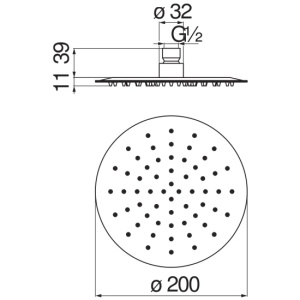 Верхний душ Nobili AD139/119CR хром