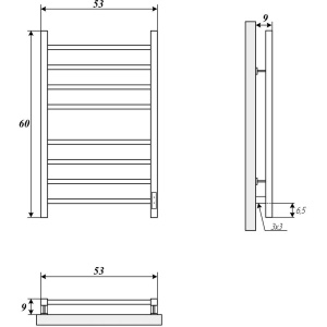 Купить Полотенцесушитель электрический Двин L plaza neo 60/50 полированный хром в Москве с доставкой Полотенцесушитель электрический Двин L plaza neo 60/50 полированный хром