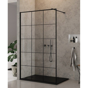 Душевая перегородка Ceruttispa Muza T100 100 см, профиль черный