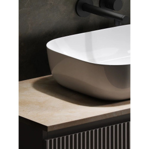 Купить Тумба с раковиной Sancos Snob R 100 см, doha soft, столешница бежевая, раковина CN6008 в Москве с доставкой Тумба с раковиной Sancos Snob R 100 см, doha soft, столешница бежевая, раковина CN6008