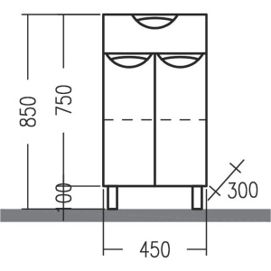 Купить Тумба СаНта Родос 45 в Москве с доставкой Тумба СаНта Родос 45