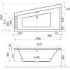 Акриловая ванна Excellent Sfera L 170x100 см, угловая, с каркасом, асимметричная