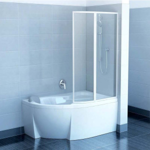 Шторка на ванну Ravak Supernova VSK2 Rosa 150 R Transparent