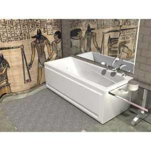 Акриловая ванна Акватек Либра LIB170-0000021 170x70 см, с каркасом, с экраном, со сливом-переливом, слив слева