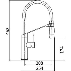 Смеситель для кухни Fashun A54501-12 сатин, серый