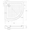 Поддон для душа BelBagno Tray 90х90 R550 с сифоном