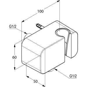 Купить Шланговое подключение Kludi A-QA 6556005-00 с держателем для душа в Москве с доставкой Шланговое подключение Kludi A-QA 6556005-00 с держателем для душа
