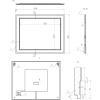 Зеркало La Fenice Cubo 100х80, белое матовое