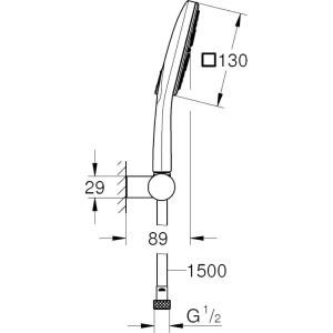 Купить Душевой гарнитур Grohe Rainshower SmartActive 26588LS0, белая луна в Москве с доставкой Душевой гарнитур Grohe Rainshower SmartActive 26588LS0, белая луна