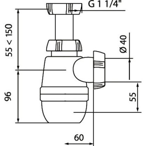 Сифон для раковины Wirquin Минор 30718036