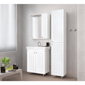 Тумба с раковиной Style Line Канна 60 Люкс, белая