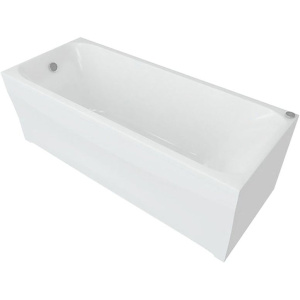 Акриловая ванна Акватек Альфа ALF150-0000031 150x70 см, с каркасом, с экраном, со сливом-переливом, слив слева