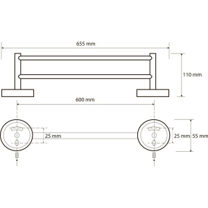 Купить Полотенцедержатель Bemeta Sablo 160204052 двойной, матовое золото в Москве с доставкой Полотенцедержатель Bemeta Sablo 160204052 двойной, матовое золото