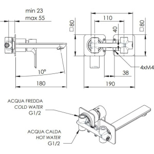 Купить Смеситель для раковины Remer Energy EY15PLNO черный матовый, С ВНУТРЕННЕЙ ЧАСТЬЮ в Москве с доставкой Смеситель для раковины Remer Energy EY15PLNO черный матовый, С ВНУТРЕННЕЙ ЧАСТЬЮ