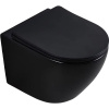 Унитаз подвесной BOND Oval F01-108 безободковый, с микролифтом, черный