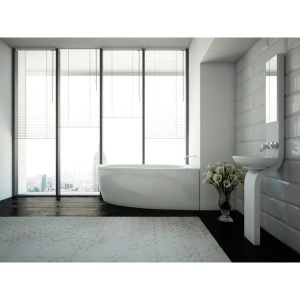 Акриловая ванна Акватек Дива R 170x90 см, угловая, с каркасом, асимметричная