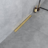 Душевой трап (лоток) Boheme Premium Linear 60 см, золото