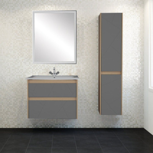 Шкаф-пенал ASB-Mebel Диана 35 серый глянец