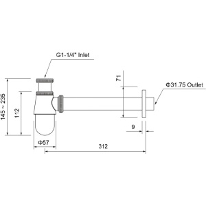 Сифон для раковины Aquatek AQ6014CR хром