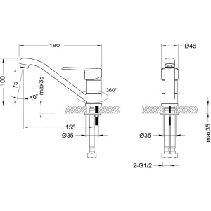 Смеситель для раковины Lemark Point LM0307C