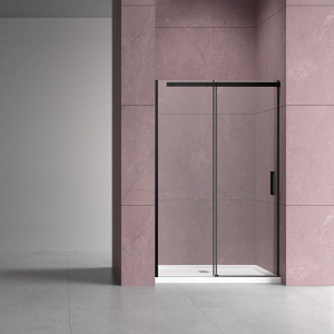 Купить Душевая дверь в нишу Vincea Dice VDS-4D160CLB 160 см, профиль черный в Москве с доставкой Душевая дверь в нишу Vincea Dice VDS-4D160CLB 160 см, профиль черный