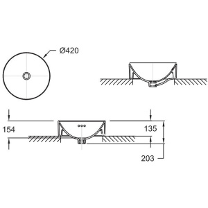 Купить Раковина накладная Jacob Delafon Vox 45 E14800-0 белая в Москве с доставкой Раковина накладная Jacob Delafon Vox 45 E14800-0 белая