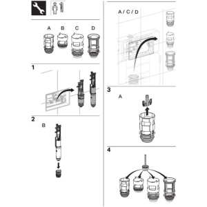 Дроссель Geberit для смывных бачков скрытого монтажа 240.476.00.1