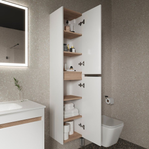 Шкаф-пенал Sancos Smart 35 см белый глянец