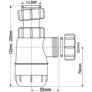 Купить Сифон для раковины McAlpine MRW2-NW в Москве с доставкой Сифон для раковины McAlpine MRW2-NW