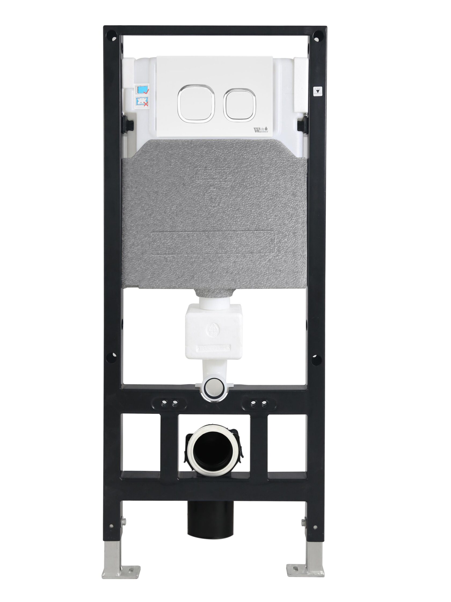 Кнопка для инсталляции белая WeltWasser AMBERG RD-WT (10000005629)